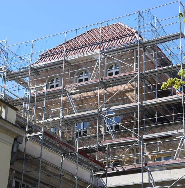Chantier de restauration de façade Montoire-sur-le-Loir